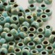  5 g Matubo Seedbeads 7/0, Turquoise Blue Picasso 