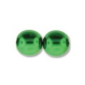  25 st 6 mm runda glasprlor i prlemor, Xmas Green 