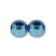  25 st 6 mm runda glasprlor i prlemor, Persian Blue 