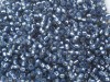  10 g 15/0 TOHO Seedbeads, Silverlined Milky Montana Blue 