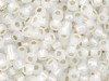  10 g 11/0 TOHO Seedbeads, Silverlined Milky White 