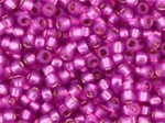  10 g 15/0 TOHO Seedbeads, Silverlined Milky Hot Pink 