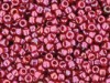  10 g 15/0 TOHO Seedbeads, Gold-lustered Raspberry 