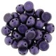  10 st 2-håls cabochoner, 7 mm, Metallic Suede Purple 