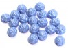  20 st 2-håls Rosetta cabochoner, 6 mm, Alabaster Pastel Blue 