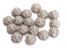  20 st 2-håls Rosetta cabochoner, 6 mm, Alabaster Pastel Grey 