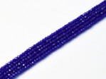  Ca 180 st Chinese Cut Beads, 1 mm, Cobalt Blue 