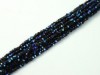  Ca 180 st Chinese Cut Beads, 1 mm, Black AB 
