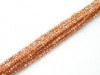  Ca 180 st Chinese Cut Beads, 1 mm, Crystal Orange Rainbow 