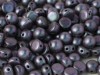  10 st 2-håls cabochoner, 6 mm, Polychrome Mix Berry 