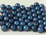  50 st runda, 4 mm, Polychrome Dark Capri Blue 