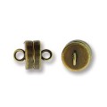  1 st platt magnetls, 7 mm, Antik Brons 