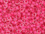  5 g Matubo Seedbeads 8/0, Crystal Pink Neon Lined 