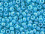  10 g 11/0 TOHO Seedbeads, Opaque-Rainbow Blue Turquoise 